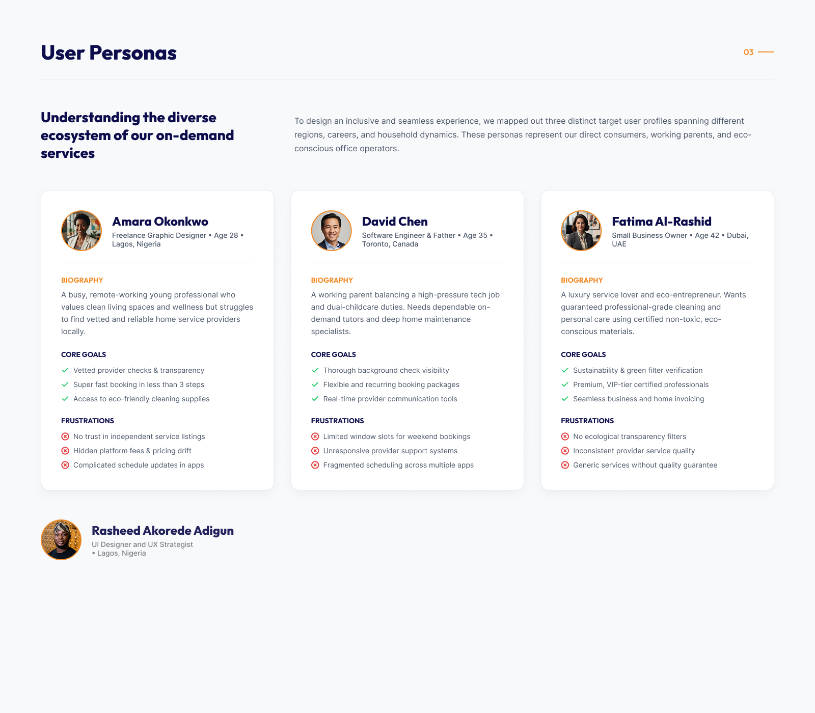 04, User personas across three regions and household types